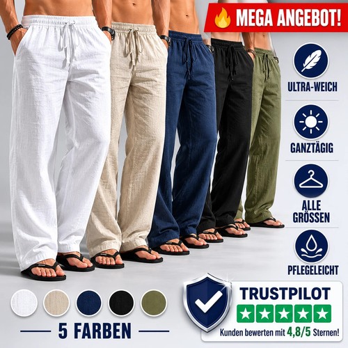 Herren leinenhose stoffhose - herren,