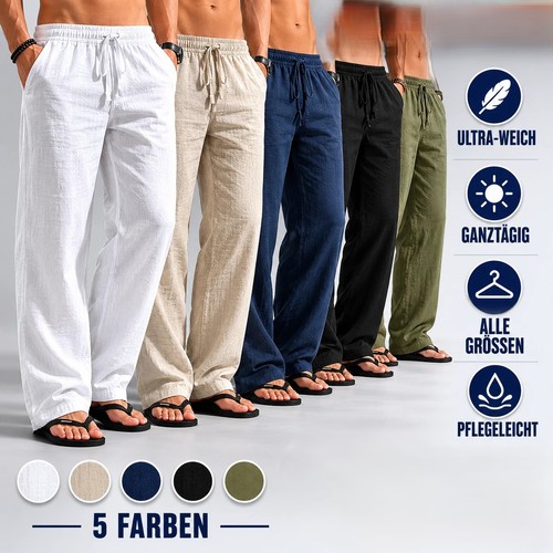 Herren leinenhose stoffhose - leinenhose,