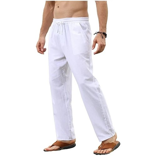 Herren leinen baumwollhose - herren,